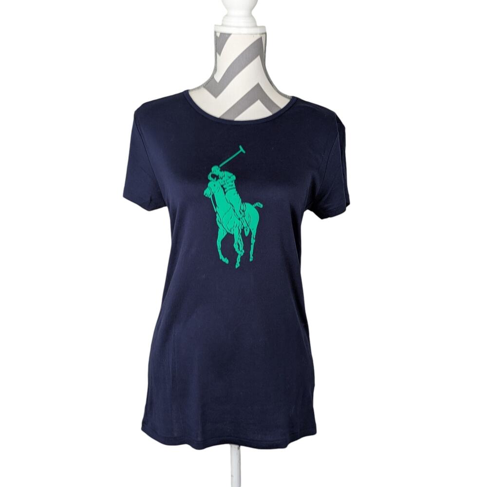 Ralph Lauren Black Label T Shirt XL Navy Blue Big Polo Pony Logo